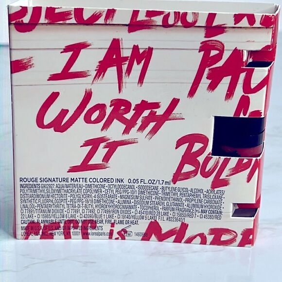 $5🌟 L'Oreal Paris Rouge Signature Matte Colored Ink - I am Worth it - Picture 4 of 7